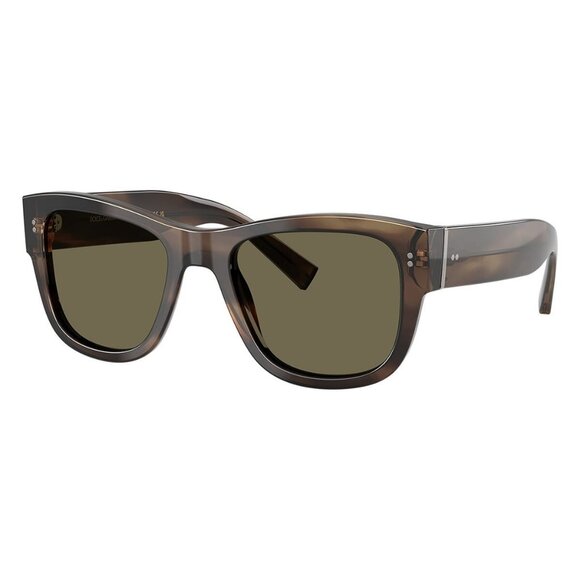 New Dolce & Gabbana Havana Square DG4338 3200/3 Sunglasses Women - Picture 1 of 6